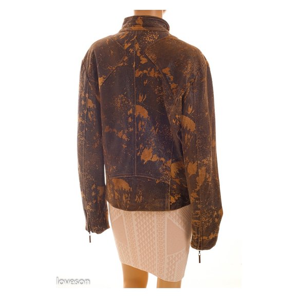 SOLD! JUST CAVALLI ROBERTO CAVALLI Leather Jacket - Picture 7 of 12